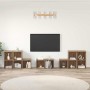 Juego de muebles de TV 8 pcs Roble artesanal 37 x 35 x 72 cm