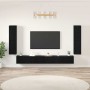 Conjunto de mueble de TV 5 pcs Roble negro Madera contrachapada