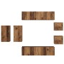 Conjunto de mueble de TV 8 pcs Madera vieja 30.5 x 30 x 60 cm