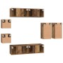 Conjunto de mueble de TV 8 pcs Madera vieja 30.5 x 30 x 60 cm