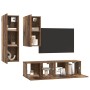 Conjunto de mueble de TV 4 pcs Madera vieja 30.5 x 30 x 90 cm