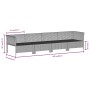 Set de muebles de jardín 4 pzas y cojines ratán sintético gris