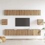 Juego de Cabinet de TV de 6 piezas Roble Artesanal Madera