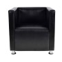 Sillón de cuero sintético negro de vidaXL, Sillones - Ref: Foro24-240068, Precio: 167,83 €, Descuento: %