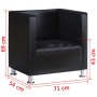 Sillón de cuero sintético negro de vidaXL, Sillones - Ref: Foro24-240068, Precio: 167,83 €, Descuento: %