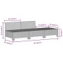 Set de muebles de jardín 3 pzas y cojines ratán sintético gris