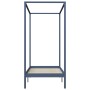 Cama con dosel sin colchón madera maciza gris 90x200 cm