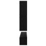 Conjunto de mueble de TV 8 pcs Roble Negro Madera contrachapada