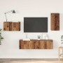 Conjunto de mueble de TV 4 pcs Madera vieja 30.5 x 30 x 60 cm