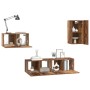 Conjunto de mueble de TV 4 pcs Madera vieja 30.5 x 30 x 60 cm