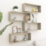 Würfelwandregal 4 Stück Sonoma-Eichensperrholz 60x15x23 cm von vidaXL, Regale und Regale - Ref: Foro24-807143, Preis: 51,41 €...