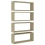 Cube wall shelf 4 units Sonoma oak plywood 60x15x23 cm by vidaXL, Shelves and shelves - Ref: Foro24-807143, Price: 50,42 €, D...