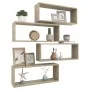 Würfelwandregal 4 Stück Sonoma-Eichensperrholz 60x15x23 cm von vidaXL, Regale und Regale - Ref: Foro24-807143, Preis: 50,42 €...