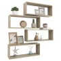 Würfelwandregal 4 Stück Sonoma-Eichensperrholz 60x15x23 cm von vidaXL, Regale und Regale - Ref: Foro24-807143, Preis: 51,41 €...