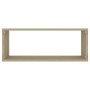 Würfelwandregal 4 Stück Sonoma-Eichensperrholz 60x15x23 cm von vidaXL, Regale und Regale - Ref: Foro24-807143, Preis: 51,41 €...