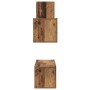 Conjunto de mueble de TV 4 pcs Madera vieja 30.5 x 30 x 60 cm