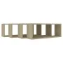 Cube wall shelf 4 units Sonoma oak plywood 60x15x23 cm by vidaXL, Shelves and shelves - Ref: Foro24-807143, Price: 50,42 €, D...
