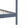 Cama con dosel sin colchón madera maciza gris 90x200 cm