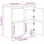 Tableros Lateral 2 pcs Roble artisan 70 x 41 x 75 cm