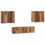 Conjunto de mueble de TV 6 pcs Madera vieja 60 x 30 x 30 cm