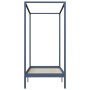 Cama con dosel sin colchón madera maciza gris 100x200 cm