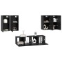 Conjunto de mueble de TV 6 pcs Roble negro 60 x 30 x 30 cm