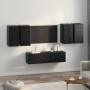 Conjunto de mueble de TV 6 pcs Roble negro 60 x 30 x 30 cm