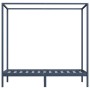 Cama con dosel sin colchón madera maciza gris 100x200 cm
