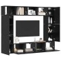Conjunto de mueble de TV 8 pcs Roble negro 80 x 30 x 30 cm