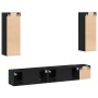 Set de Armarios de TV de 5 Piezas de Madera Elaborada de Roble