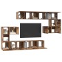 Conjunto de mueble de TV 10 pcs Madera vieja 60 x 30 x 30 cm
