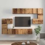 Conjunto de mueble de TV 10 pcs Madera vieja 60 x 30 x 30 cm