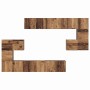 Conjunto de mueble de TV 10 pcs Madera vieja 60 x 30 x 30 cm