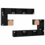 Conjunto de mueble de TV 10 pcs Roble negro 60 x 30 x 30 cm
