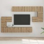 Conjunto de mueble de TV 10 pcs Roble artisan 60 x 30 x 30 cm