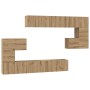 Conjunto de mueble de TV 10 pcs Roble artisan 60 x 30 x 30 cm