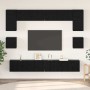 Conjunto de mueble de TV 8 pcs Roble negro 100 x 30 x 30 cm