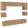 Conjunto de mueble de TV 8 pcs Roble artisan 100 x 30 x 30 cm