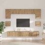 Conjunto de mueble de TV 8 pcs Roble artisan 100 x 30 x 30 cm