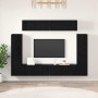Conjunto de mueble de TV 8 pcs Roble negro 80 x 30 x 30.5 cm