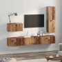 Conjunto de mueble de TV 4 pcs Madera vieja 30.5 x 30 x 110 cm