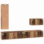 Conjunto de mueble de TV 4 pcs Madera vieja 30.5 x 30 x 110 cm