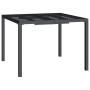 Mesa de jardín de acero gris antracita 100x100x72 cm