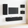 Juego de Armario para TV 5 pcs Roble negro 160 x 30 x 30.5 cm
