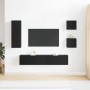 Juego de Armario para TV 5 pcs Roble negro 160 x 30 x 30.5 cm