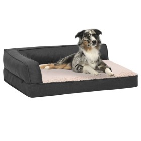 Colchón para cama de perro ergonómico gris oscuro 75x53 cm