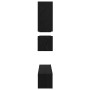 Conjunto de mueble de TV 8 pcs Roble negro 80 x 30 x 30 cm