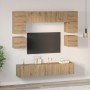 Conjunto de mueble de TV 8 pcs Roble artisan 80 x 30 x 30 cm