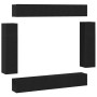 Conjunto de 8 piezas de mueble de TV - Montaje en la pared