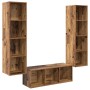 Juego de muebles de TV 3 pcs Madera vieja 37 x 37 x 142.5 cm
